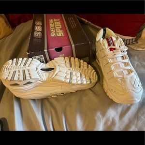Sketchers sport shoes, size 8.5 white